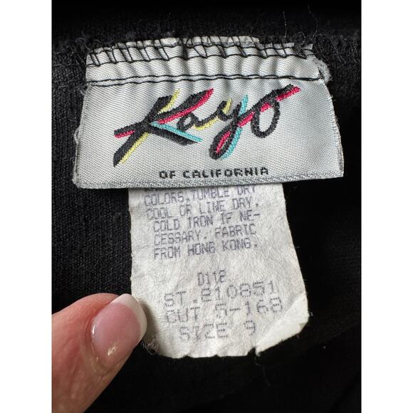 Vintage 80's Kayo of California Black high waisted denim skirt size medoim - Picture 9 of 10